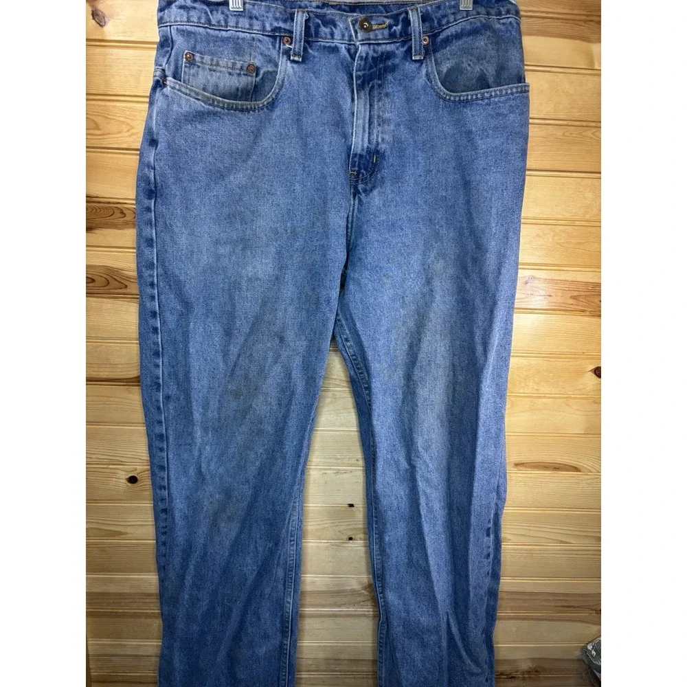 Polo Jeans Company Ralph Lauren Men's 34x34 Vintage Denim Blue Jeans Baggy READ!